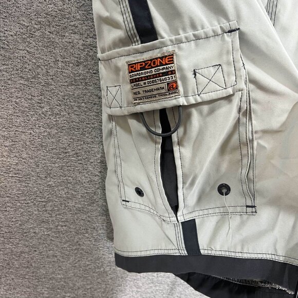 Rip Zone Board Shorts Men Size L Cargo Mid Thigh Drawstring Outdoor Swim Surf - Picture 3 of 16